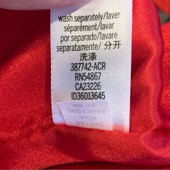 VICTORIAS SECRET SPORT RED SATIN BOMBER JACKET COAT/GOLD HARD WEAR Size Small - Picture 11 of 11